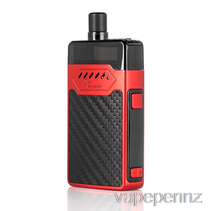 Hellvape GRIMM 30W Pod System Red Carbon Fiber VAPE NZ